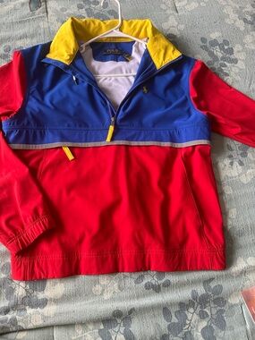 Polo by Ralph Lauren Colorblock Pullover Jacket in Red, Blue, Yellow